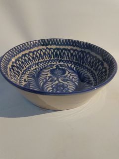 Lebrillo de Granada Azul Antiguo 28x9cms.